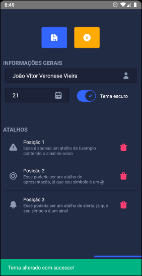 Modo escuro ativado Modo escuro ativado