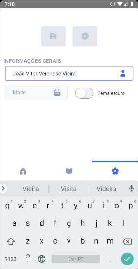 Iniciando preenchimento