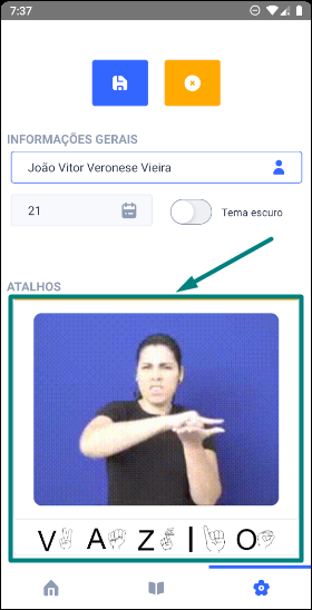 Nenhum atalho criado Nenhum atalho criado