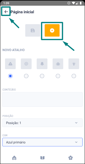 Opções de retorno